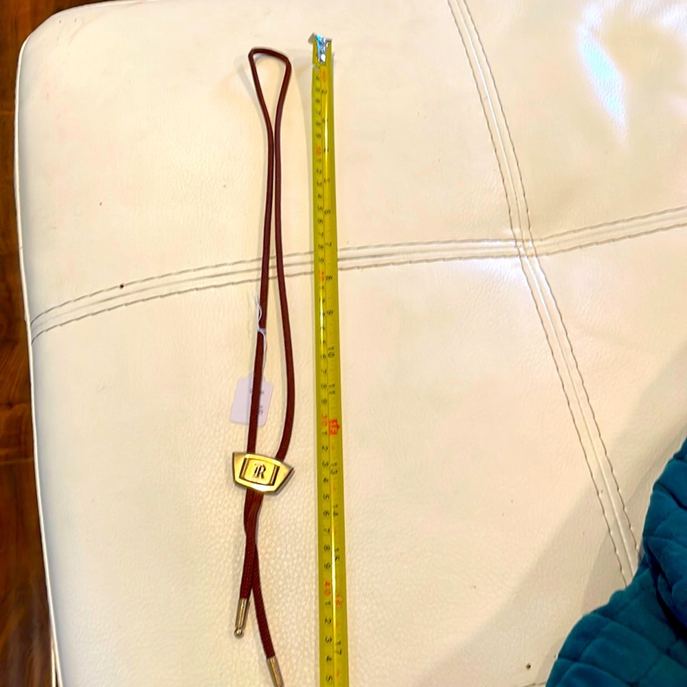 Monogram “R” bolo tie